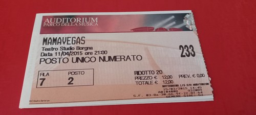 Biglietto concerto mamavegas - biglietto,