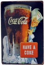 Targa coca cola pubblicità