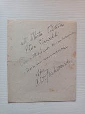ALDO PALAZZESCHI biglietto autografo per Elda Gianelli