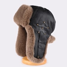 Uomo Similpelle Colbacco con