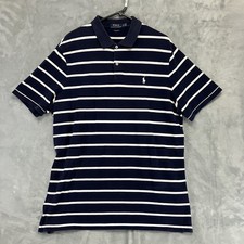 Polo Ralph Lauren polo uomo XL TG blu righe bianche vestibilità classica