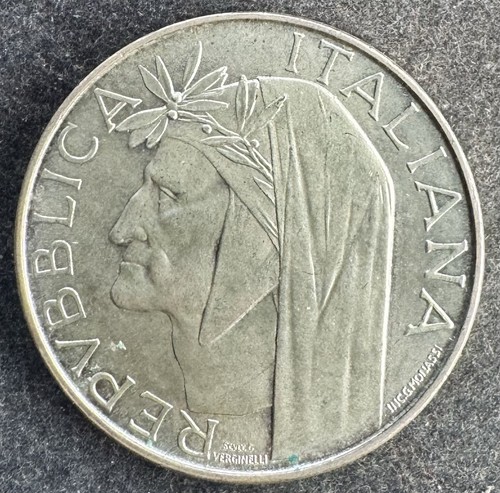500 lire 1965 italia dante - 500,