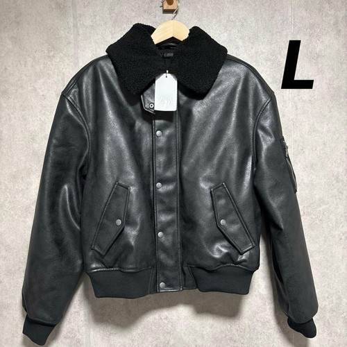 Giacca nera ecopelle zara - giacca,