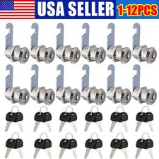 1-12Pcs Cam Lock Cabinet Keyed