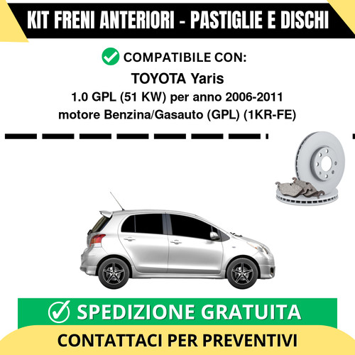 Kit freni anteriori pastiglie - freni, (pastiglie