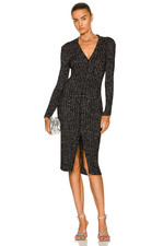 ENZA COSTA maglione lurex costina cardigan abito midi nero XS (0) $298 D2 248