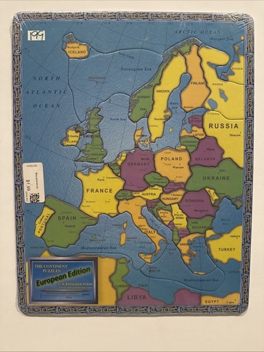 Mappa europea puzzle una vista - mappa,