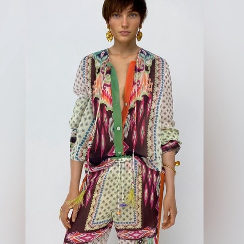 Top zara multicolore stampato - zara,