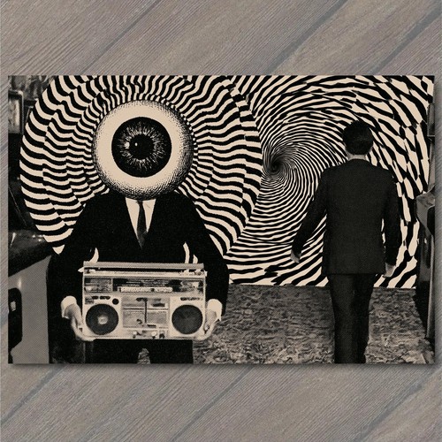 Art card surreal - card, uomo