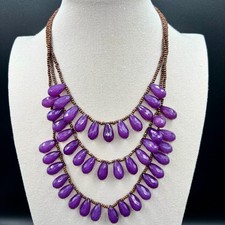 Collana boho lucite bavaglino - lucite,
