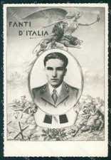 Militari WW2 WWII Soldato Uniformi Fanti d'Italia Foto cartolina XF7124