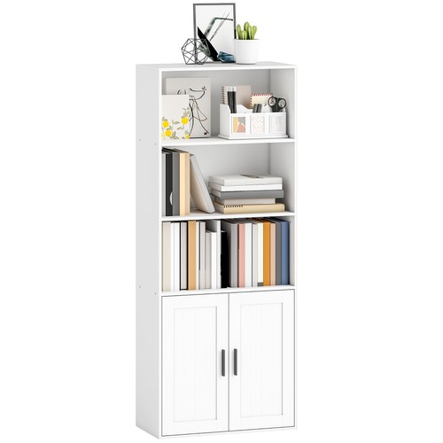 Homcom libreria con - libreria, ripiani