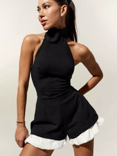 S M L Salopette Ruffle