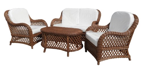 Salotto vimini rattan naturale - salotto,