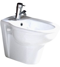 BIDET SOSPESO IN CERAMICA BIANCO "SERIE FIORE".