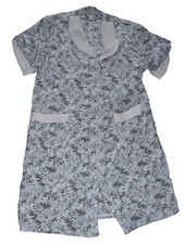 Abito Tunica Polpaccio Donna Blu Floreale Taglia Xl Sartoriale Vintage Azzurro