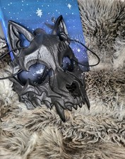 Maschera lupo nero maschera