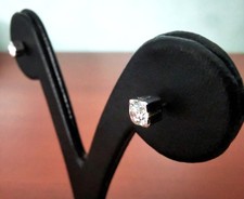 ORECCHINI PUNTO LUCE ORO BIANCO 18KT - 750/1000 - DIAMANTI NATURALI 0,48 CT