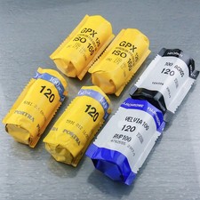 LOTTO 6x Pellicola Fujifilm FUJICHROME Velvia 100 KODAK PORTRA 160nc GPX 120 ☆☆☆