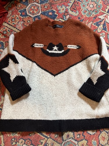 Maglione stivali cowboy zara - maglione,
