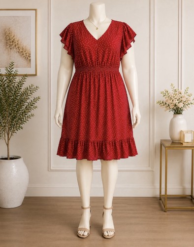Abito donna 5xl - rosso, a