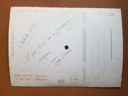 Cartolina disco fonoscopio - cartolina, 78