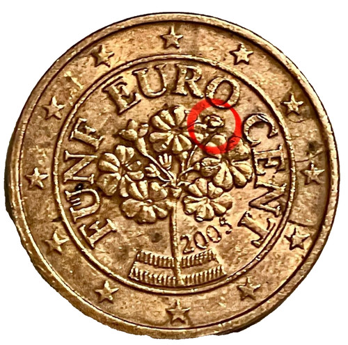 Moneta centesimi euro - moneta, 5