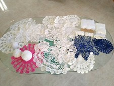 Stock Lotto centrini all'uncinetto merletti san gallo gomitoli cotone vintage