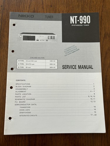 Nikko 990 sintonizzatore - nt-990,