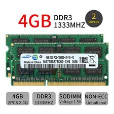 8 GB 2 x 4 GB DDR3 1333 SODIMM