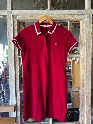 Abito lacoste rosso vinaccia - abito,