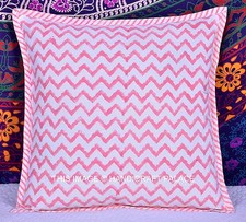 Copripiumino Etnico Indiano Astratto Rosa In Cotone Per Decorare Il Divano 16"