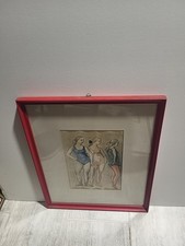 QUADRO LITOGRAFIA BALLERINE DI  MESSINA  52 X 43 CM 