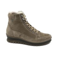 IGI&CO 6659022 fango beige donna scarpe scarponcino lacci gore-tex pelo