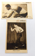 Aperol Learco Guerra Ciclista Primo Carnera Pugile cartoline pubblicitarie