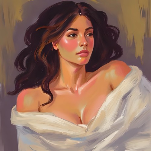 Nudo divano femminile dipinto