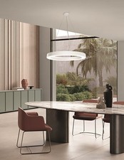 Lampadario a sospensione design moderno rotondo bianco CIC-534