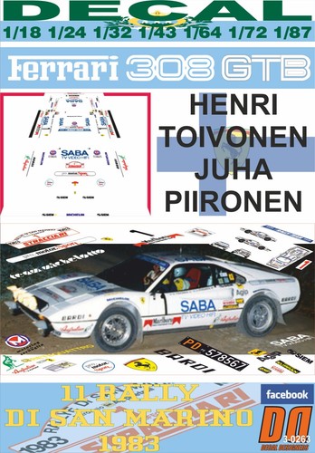 Decal ferrari 308 gtb - ferrari,