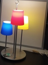 Murano due lampada anni 80 vetro colorato 3 luci