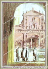 bs98 cartolina scorci di codogno del pittore luigi zambelli lodi lombardia