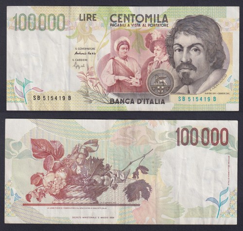 Banconota italia 100000 - italia, lire