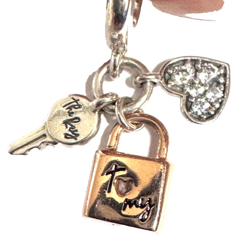 Pandora chiave bicolore - chiave,