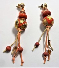 Orecchini Donna Sharon Rosso Antica murrina Vetro Murano Made in Italia v205