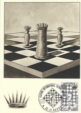 Fdc chess francia 1966 - fdc,