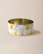 Lunde scatola rotonda in metallo grande