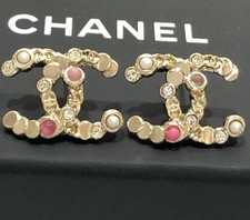 Orecchini CHANEL CC loghi rosa