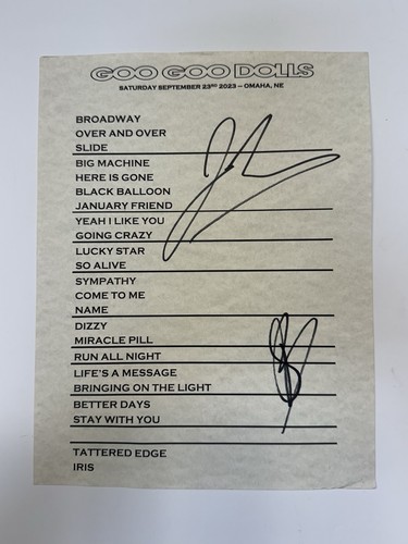 Goo dolls setlist - goo,