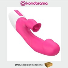 Vibratore femminile rabbit in silicone auto-riscaldante con succhia clitoride