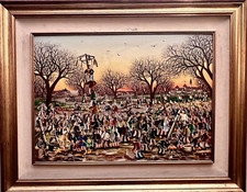 BRENNO BENATTI  - La Festa Della Castagna - 1977 Pittore Naif