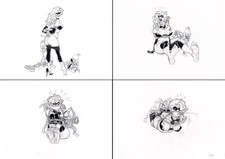 FRANCO SAUDELLI - La Bionda: Tied Up! (4 illustrazioni in sequenza)